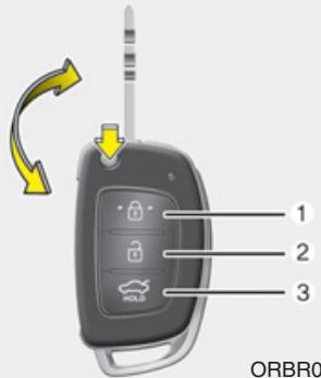 HYUNDAI Accent (2010-2018) - SYSTÈME D'OUVERTURE DES PORTES À DISTANCE SANS CLÉ (LE CAS ÉCHÉANT) - 1