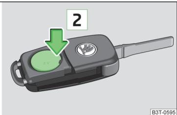 SKODA Superb 2 (2013-2015) - Remplacement de la pile dans la clé à télécommande - 2