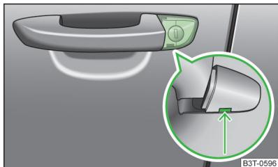 SKODA Superb 2 (2013-2015) - Déverrouillage / verrouillage de la portière du conducteur - 1