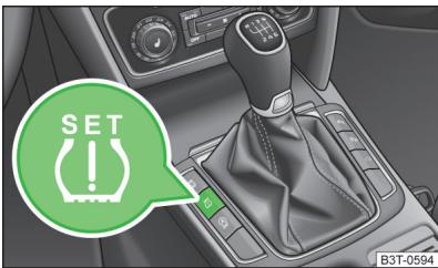 SKODA Superb 2 (2013-2015) - Indicateur de contrôle de la pression des pneus - 1