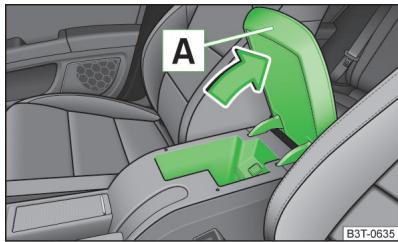 SKODA Superb 2 (2013-2015) - Vide-poche sous l'accoudoir avant - 1