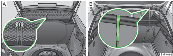 SKODA Superb 2 (2013-2015) - Fixation du revêtement du coffre à bagages - 1