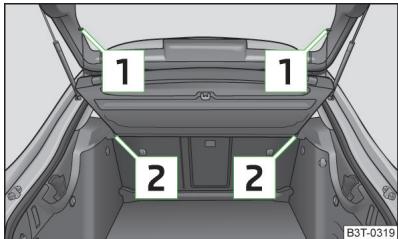 SKODA Superb 2 (2013-2015) - Tablette du coffre à bagages - 1