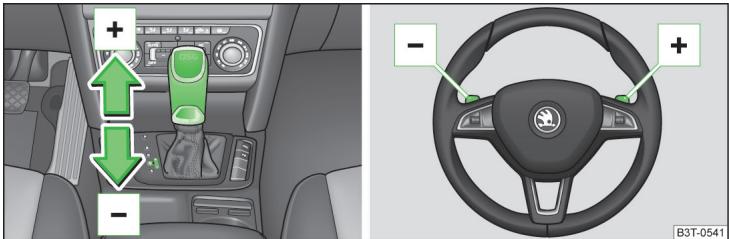SKODA Superb 2 (2013-2015) - Passage manuel des rapports (Tiptronic) - 1