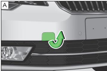 SKODA Superb 2 (2013-2015) - Oillet de remorquage à l'avant - 1