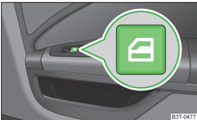 SKODA Superb 2 (2013-2015) - Ouverture des vitres de la portière du passager avant et des portières arrête - 1