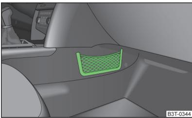 SKODA Superb 2 (2013-2015) - Filet vide-poche dans la console centrale avant - 1