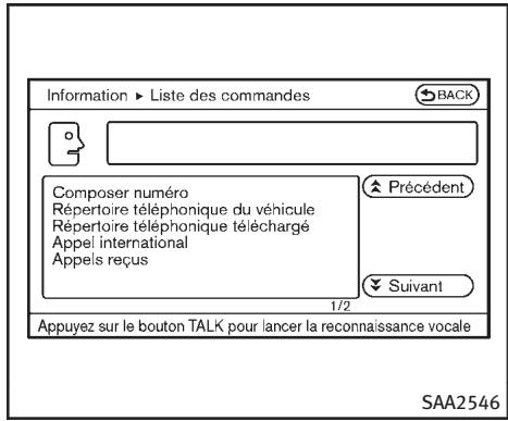 INFINITI Q70 (2014) - Afficher la liste des commandes - 3