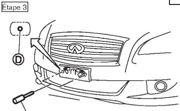 INFINITI Q70 (2014) - INSTALLATION DE LA PLAQUE D'IMMATRICULATION FRONTALE - 6