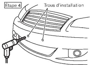 INFINITI Q70 (2014) - INSTALLATION DE LA PLAQUE D'IMMATRICULATION FRONTALE - 4