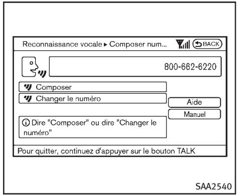 INFINITI Q70 (2014) - Exemples de commandes vocales - 6