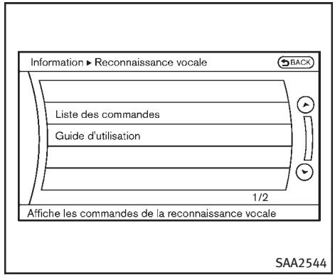 INFINITI Q70 (2014) - Afficher la liste des commandes - 1