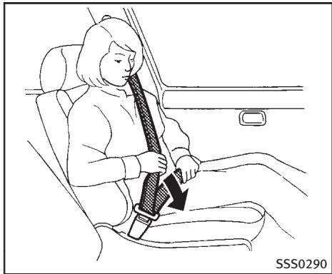 INFINITI Q70 (2014) - Bouclage des ceintures de sécurité - 1