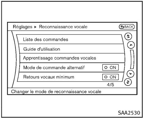 INFINITI Q70 (2014) - Activation du mode standard - 1