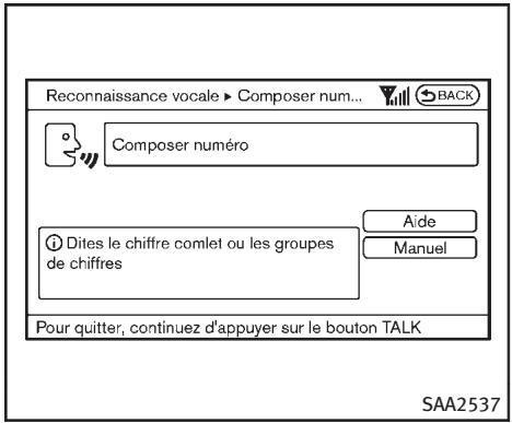INFINITI Q70 (2014) - Exemples de commandes vocales - 3