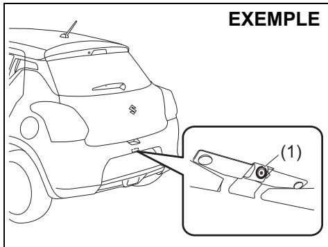 SUZUKI Swift Sport Phase 2 (2020-2023) - Emplacement de la caméra de rétrovision - 1
