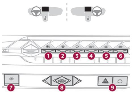 DS Automobiles DS4 2 Phase 1 (2021-2025) - Barrette de commandes latérale - 2
