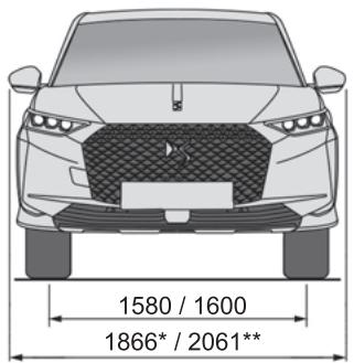 DS Automobiles DS4 2 Phase 1 (2021-2025) - Dimensions (en mm) - 1