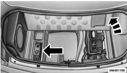 DODGE Charger (2016) - Emplacement de la trousse d'entretien des pneus - 1
