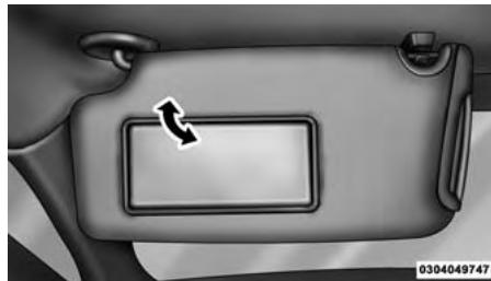 DODGE Charger (2016) - Miroirs de courtoisie avec éclairage - selon l'équipement - 1