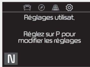 KIA Sorento (2017-2020) - Passer sur P pour modifier les réglages - 1