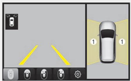 KIA Sorento (2017-2020) - Lignes de guidage pour l'entrée dans un lave-auto automatique - 1