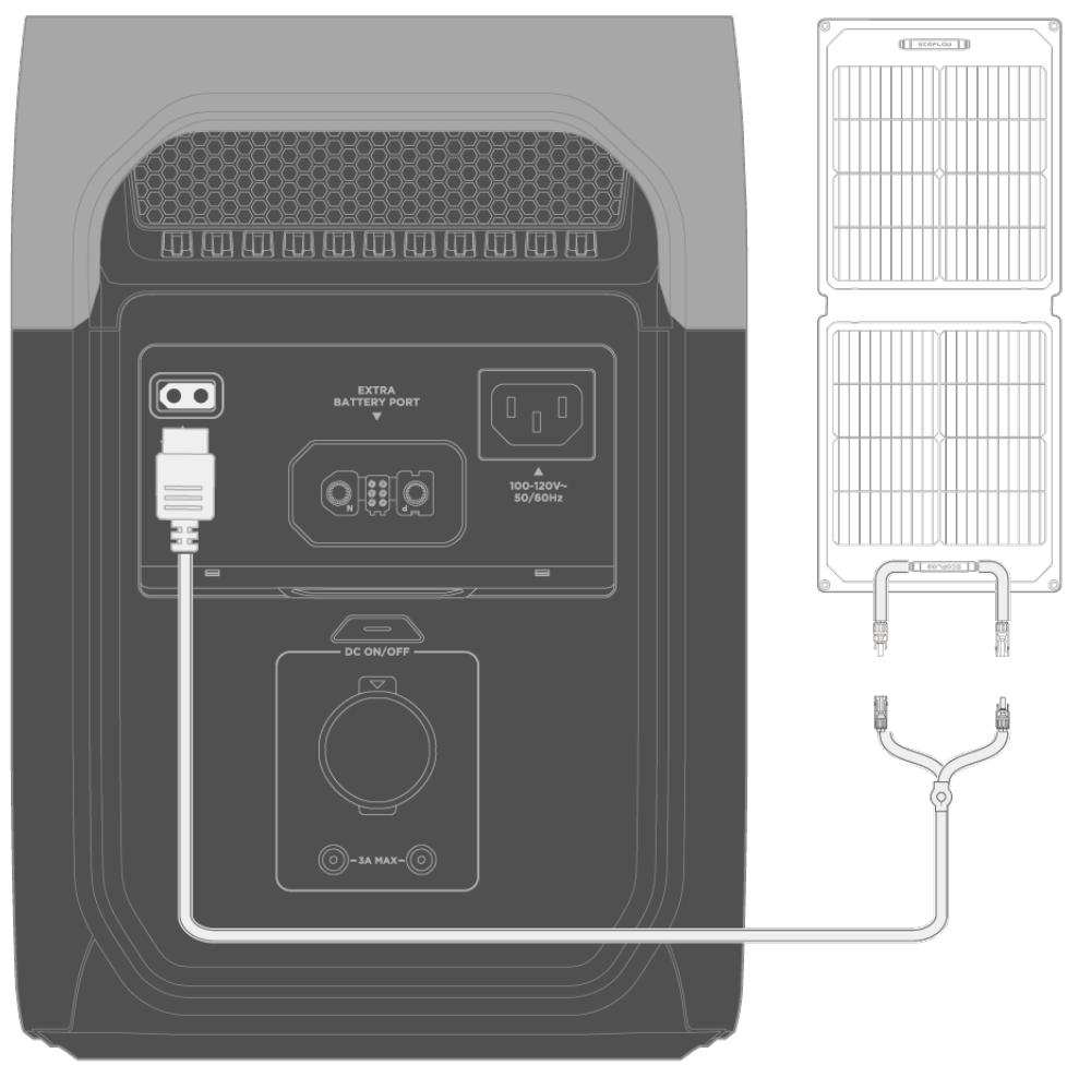 ECOFLOW BP1025 - En la connectant à un panneau solaire - 1