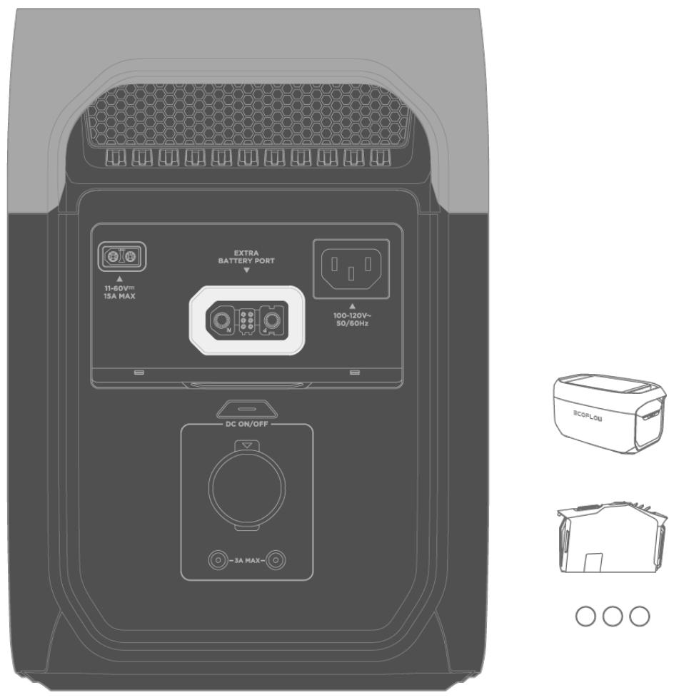 ECOFLOW BP1025 - Via le port de sortie de la batterie supplémentaire (XT150) - 1