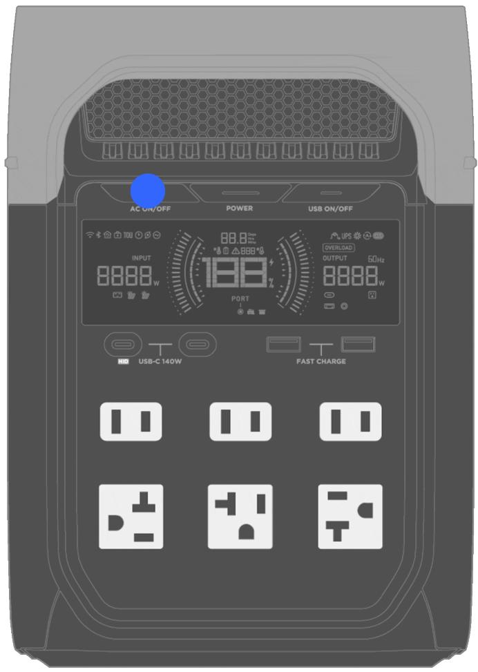 ECOFLOW BP1025 - Via les ports de sortie USB - 1