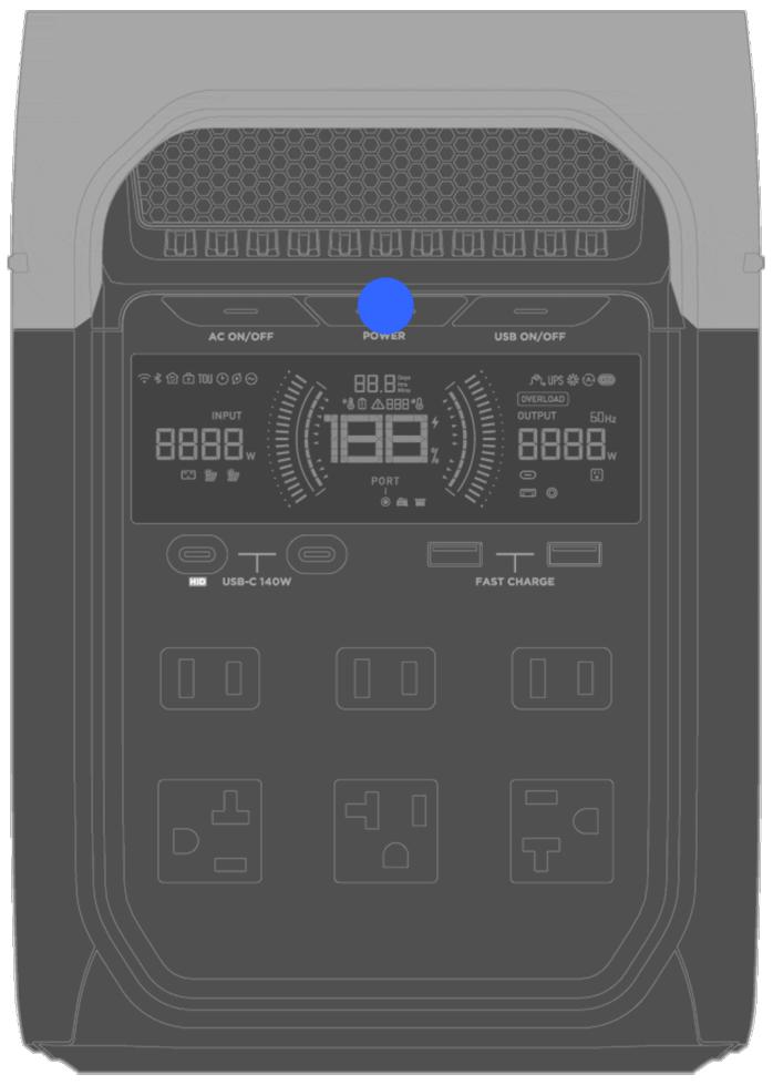 ECOFLOW BP1025 - Mise sous/hors tension - 1