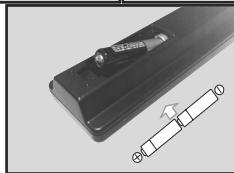 TELEFUNKEN TFK24GPD25B - Insertion des piles dans la télécommande - 3