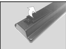 TELEFUNKEN TFK24GPD25B - Insertion des piles dans la télécommande - 2