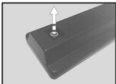 TELEFUNKEN TFK24GPD25B - Insertion des piles dans la télécommande - 1