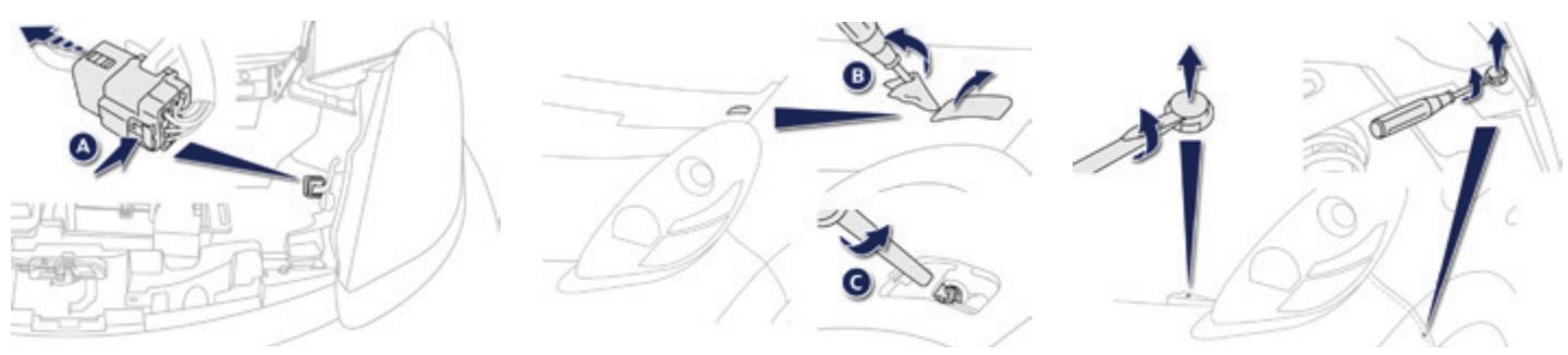 PEUGEOT Ion (2010-2020) - Changement d'une lampe - 3