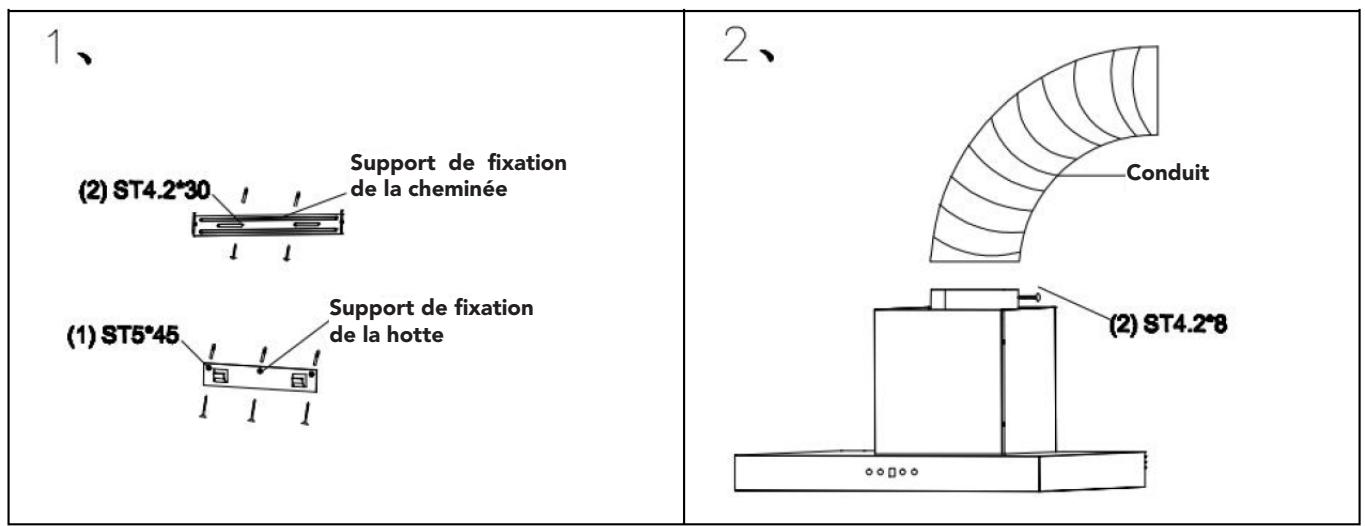 AIRLUX AHBS660SS - Hauteur minimale et commande d'installation - 2