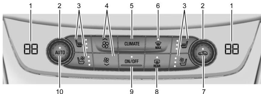 Buick Lacrosse 3 (2017) - Système de commande de climatisation automatique à deux zones - 1