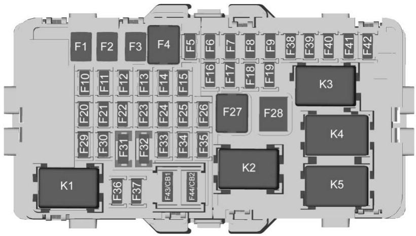Buick Lacrosse 3 (2017) - Bloc-fusibles d'ensemble d'instruments - 2