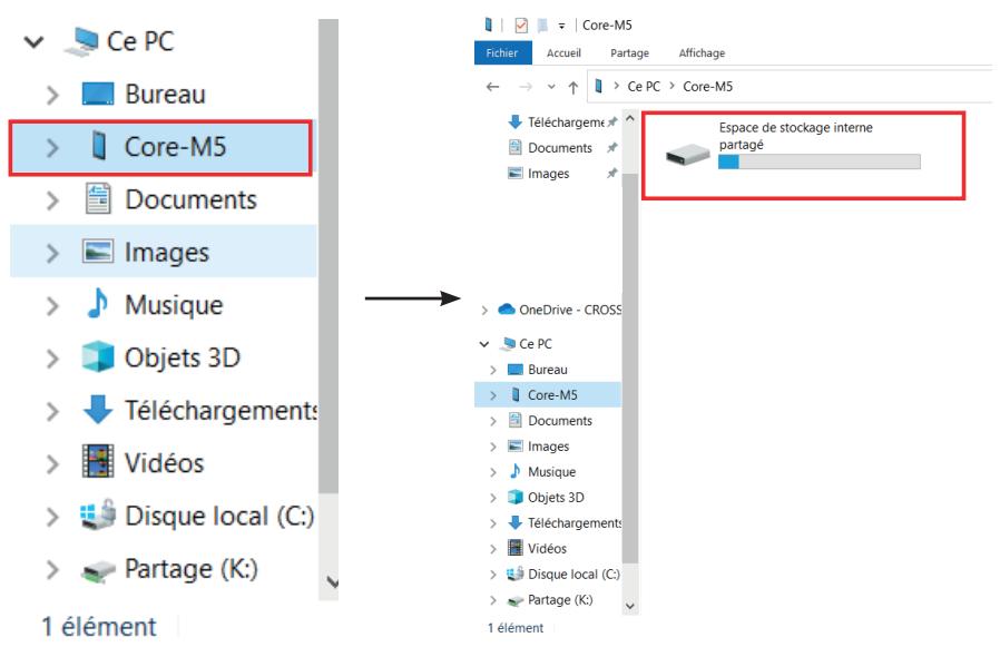 CROSSCALL COREM5 - Transférer des fichiers : téléphone vers PC ou PC vers téléphone - 2