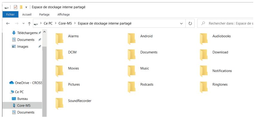CROSSCALL COREM5 - Transférer des fichiers : téléphone vers PC ou PC vers téléphone - 3