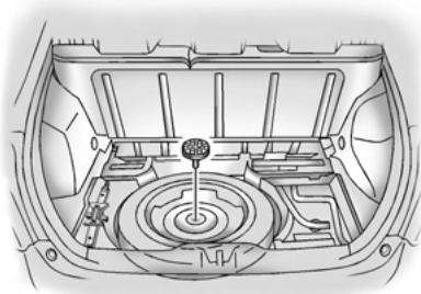Pontiac Vibe 2 (2010) - Dépose du pneu de secours et des outils - 4
