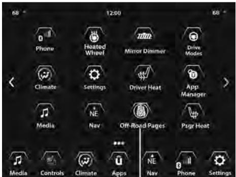 JEEP Gladiator (2019) - OFF ROAD PAGES (PAGES HORS ROUTE) — SELON L'ÉQUIPEMENT - 1