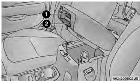 JEEP Gladiator (2019) - Espace de rangement de la console - 1