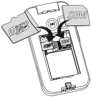 DORO LEVAL20 - Insertion de la carte SIM et des cartes mémoires - 1
