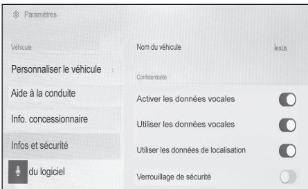 LEXUS RZ (2024) - Modification des paramètres de sécurité - 1