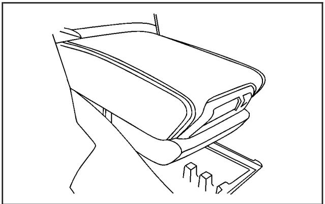 GMC Acadia (2007) - Compartiment de rangement de la console centrale - 1