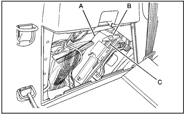 GMC Acadia (2007) - Dépose du pneu de secours et des outils - 1