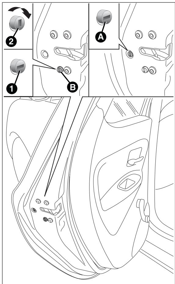 LANCIA Ypsilon 2 (2011-2015) - DISPOSITIF D'URGENCE DE VERROUILAGE DE LA PORTE AVANT COTÉ PASSAGER ET DES PORTES ARRÊRÉ - 1