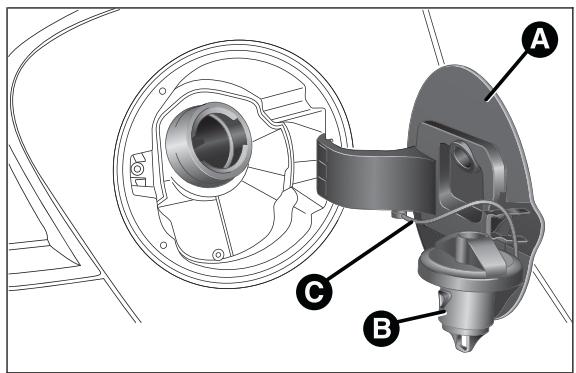 LANCIA Ypsilon 2 (2011-2015) - PROCÉDURE DE RAVITAILLEMENT POUR LES VERSIONS MUNIES DE BOUCHON DU RÉSERVOIR DE CARBURANT - 1