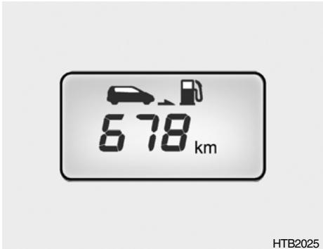 HYUNDAI Getz Phase 2 (2005-2009) - Distance jusqu'à ce que le réservoir soit vide - 1