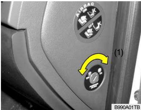 HYUNDAI Getz Phase 2 (2005-2009) - Interrupteur ON/OFF de l'air bag avant du passager - 1